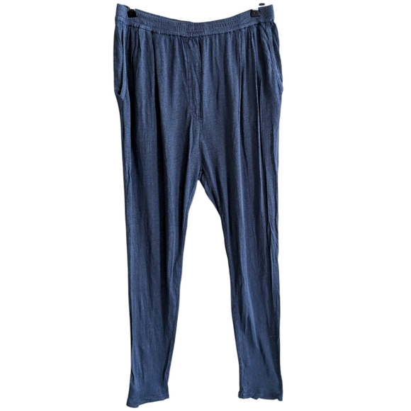 Aritzia Wilfred Free Joggers Slouchy Elastic Waist Womens S Pull-on Linen Blue - Picture 2 of 8